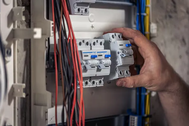 male-electrician-works-switchboard-with-electrical-connecting-cable_169016-15086.webp Восстановление электроснабжения после скачка напряжения