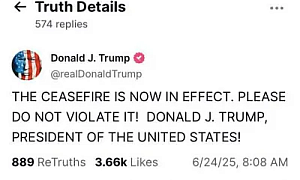 Трамп объявил о перемирии между Израилем и Ираном, израильские власти заявляют о новых ударах и жертвах